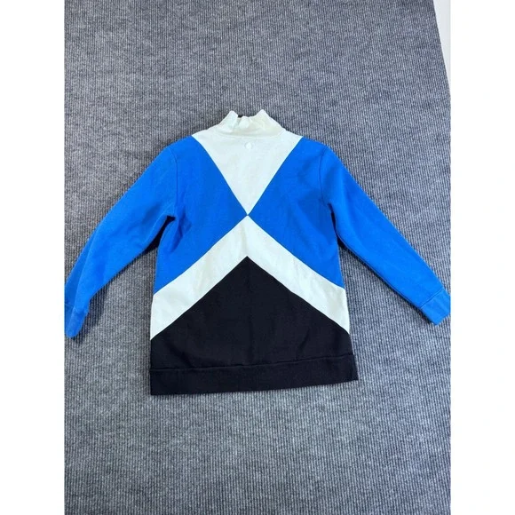 T by Talbots Women's Geometric Print Mock Neck Long Sleeve Knit Pullover Top L - Picture 3 of 8